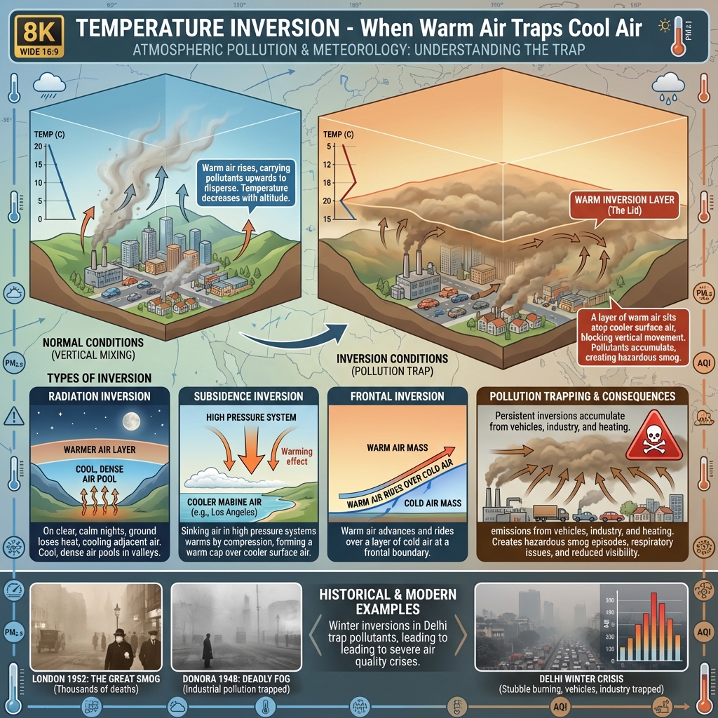 Temperature Inversion and Smog Trapping