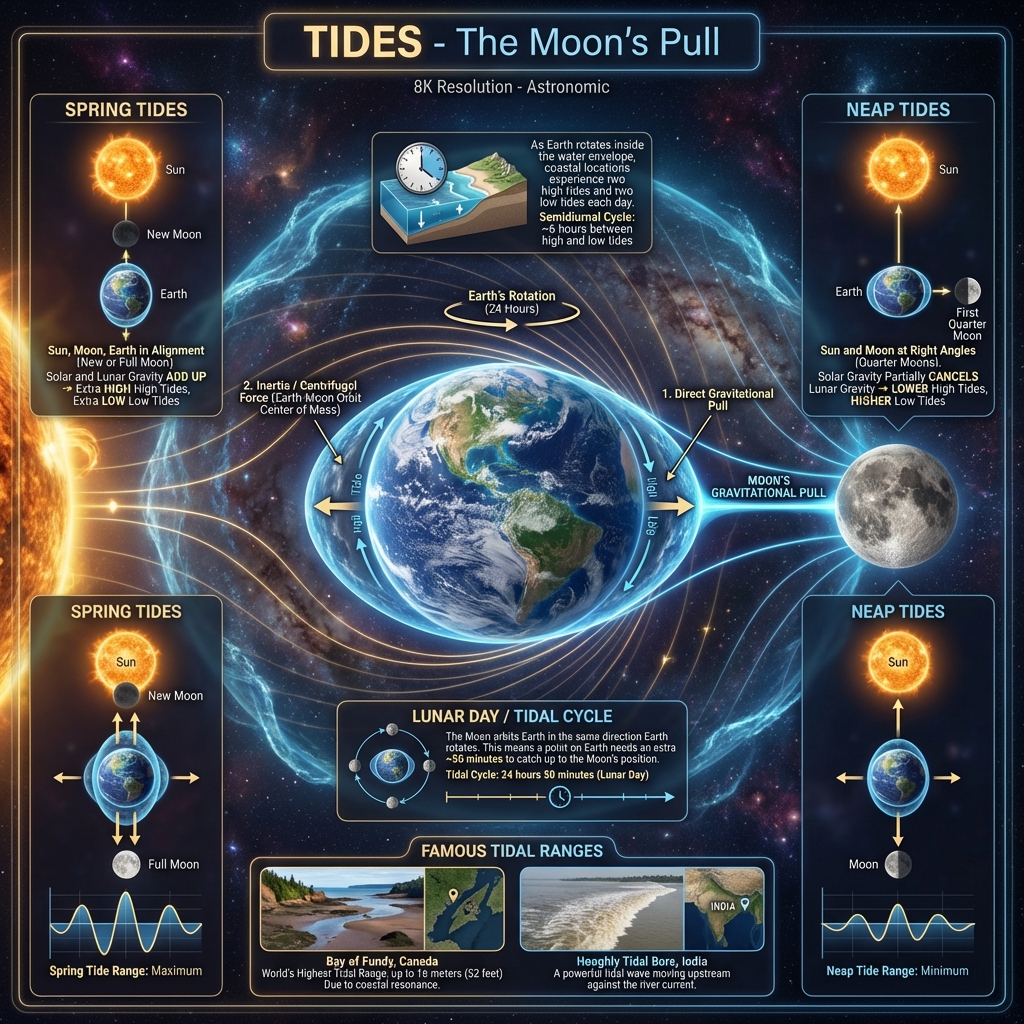 Tide Formation and Lunar Mechanics