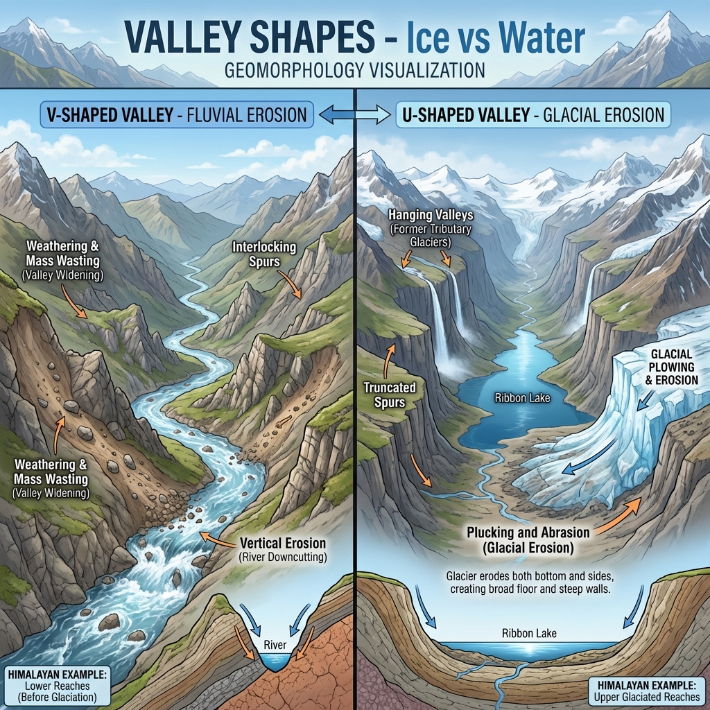 V-Shaped vs U-Shaped Valleys